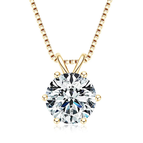 Lnngy women's moissanite solitaire necklace pendant for fashionable daily wear, romantic gifts, and elegant accessorizing.