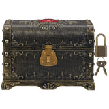 Lockable pirate treasure chest plastic storage box for organizing party favors, small gifts, and toy treasures.