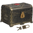 Lockable vintage plastic treasure chest storage box for organizing keepsakes, party favors, and small valuables.