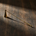 Long brass candle snuffer, 12 inch handle