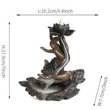 Lotus Buddha incense holder backflow waterfall burner for creating a soothing atmosphere during prayer and meditation.