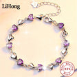 Love Bracelet bracelet with purple and blue zircon stones for stylish daily wear and special occasion accessorizing.