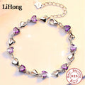 Love Bracelet bracelet with purple and blue zircon stones for stylish daily wear and special occasion accessorizing.