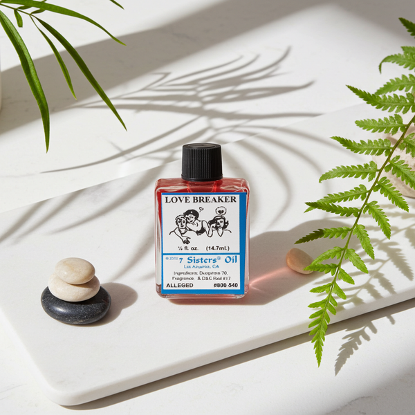 Love Breaker Wish Oil bottle spiritual oil for intention work, relationship separation rituals, and ceremonial use.