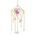 Love Heart Crystal Rainbow Suncatcher hanging crystal ornament for catching sunlight, creating rainbow prisms, and brightening home decor.