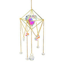 Love Heart Crystal Rainbow Suncatcher hanging crystal ornament for catching sunlight, creating rainbow prisms, and brightening home decor.