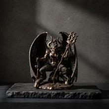 Lucifer statue front view