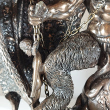 Lucifer statue back view