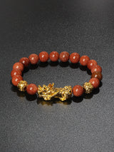 Lucky Obsidian Pi Xiu wealth bracelet for abundance intention, grounding support, and routine wear.