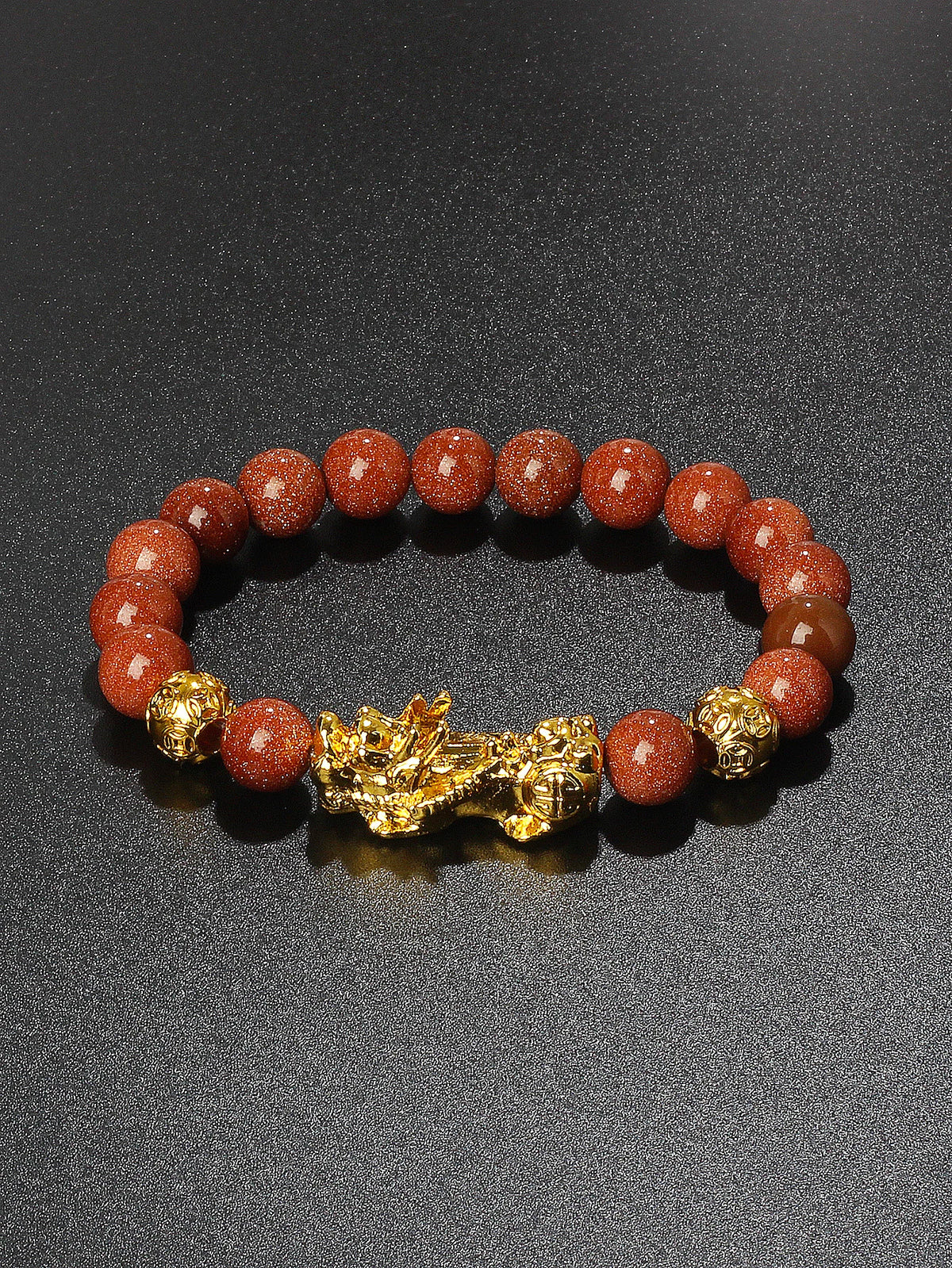Lucky Obsidian Pi Xiu wealth bracelet for abundance intention, grounding support, and routine wear.