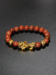 Lucky Obsidian Pi Xiu wealth bracelet for abundance intention, grounding support, and routine wear.