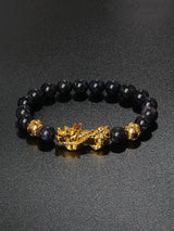 Lucky Pi Xiu Black Obsidian bracelet for prosperity intention, spiritual protection, and routine wear.