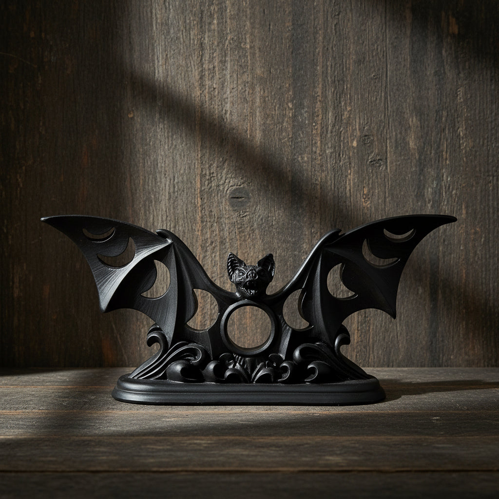 Lunaeca tea light holder lit with shadows