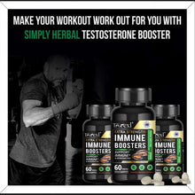 Maca Ginseng Testosterone Booster bottle for herbal energy support, daily vitality care, and supplement routine use.