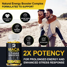 Beworths Maca Root & Ashwagandha capsules bottle for daily energy support, wellness care, and herbal supplementation.