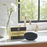 Madina Activated Charcoal cleansing bar soap for washing, skincare, and regular bathing.