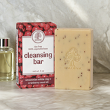 Madina Amazonian White Clay and Cranberry soap bar shown for gentle cleansing and skincare.