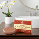Madina Black Castor Oil cleansing bar soap for washing, skincare, and regular bath use.