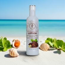 Madina Cocoa Butter body lotion bottle for hydrating the skin, improving softness, and regular skincare use.