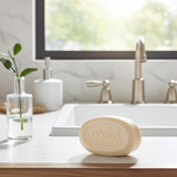 Madina Honey Almond soap bar displayed for daily washing and refreshing skin care.