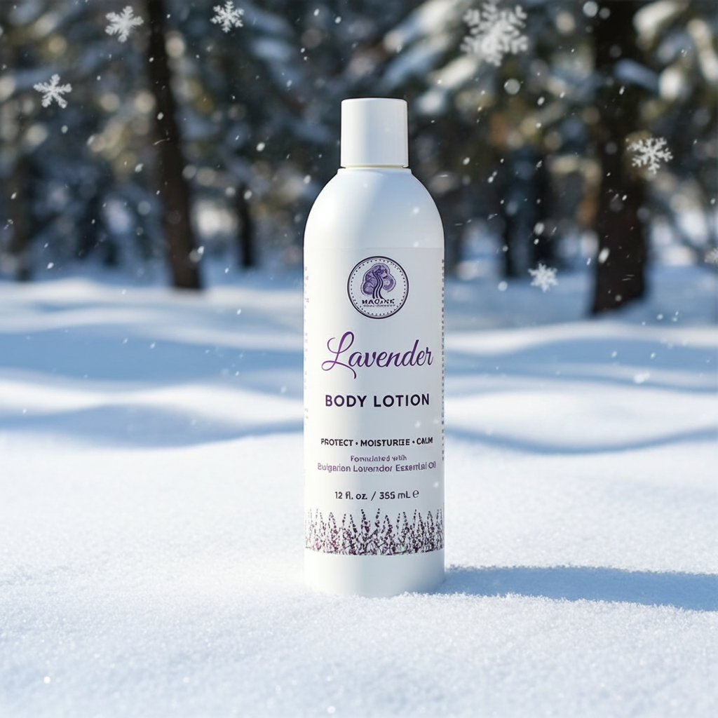 Madina Lavender body lotion bottle for hydrating dry skin, improving softness, and everyday body care.