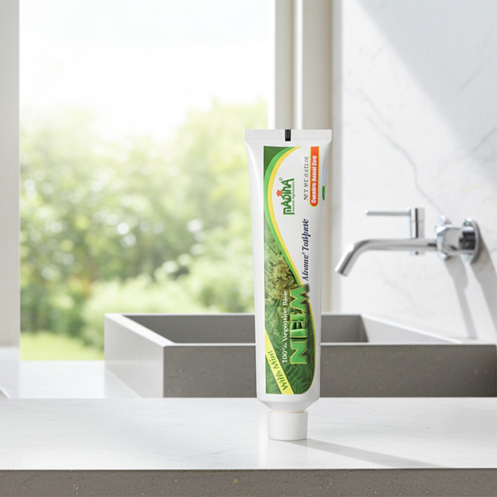 Madina Neem Advanced Toothpaste Mint tube for tooth brushing, mouth care, and daily dental hygiene use.