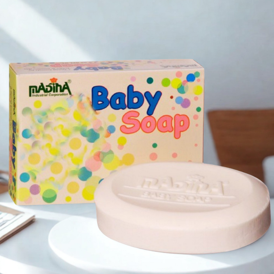 Madina Organic Baby Nourishing bar soap for gentle bathing, skin cleansing, and daily baby skincare use.