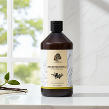 Madina Shea Butter & Vanilla Shower Gel bottle for daily skin-softening cleansing, moisturizing care, and shower routine use.
