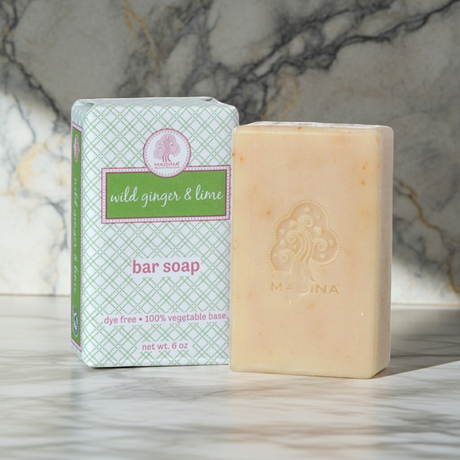 Madina Wild Ginger & Lime Spice bar soap for bathing, daily cleansing, and skincare use.