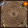 Magic Runes altar cloth washable fabric cloth for tarot readings, rune casting, and spiritual altar use.