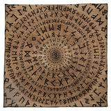 Magic Runes reading cloth washable altar fabric for tarot and rune sessions, spellwork, and mystical table use.