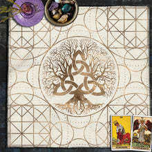 Magic Runes ritual altar cloth washable cloth for ceremonies, spellwork, and sacred divination sessions.