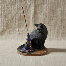 Magical Cat and Mouse incense holder, purple hat variant