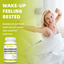 Magnesium Breakthrough full-spectrum magnesium capsule bottle for daily health, muscle relaxation, and heart support.