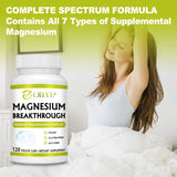 Magnesium Breakthrough capsule supplement bottle for better sleep, calming support, and evening use.