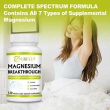 Magnesium Breakthrough capsule supplement bottle for better sleep, calming support, and evening use.
