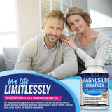 Magnesium Complex 1000mg capsules supplement bottle for energy support, metabolic wellness, and everyday dietary use.