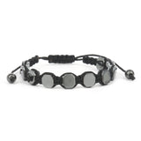 Magnetic Hematite bracelet with round beads for unisex daily wear, comfortable wrist styling, and routine accessory use.