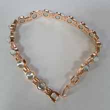 Magnetic therapy bracelet with cubic zirconia accents for stylish daily wear and supportive wellness use.