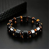 Magnetic Tiger Eye beaded detox bracelet for everyday accessorizing, energy-inspired fashion, and wellness wear.