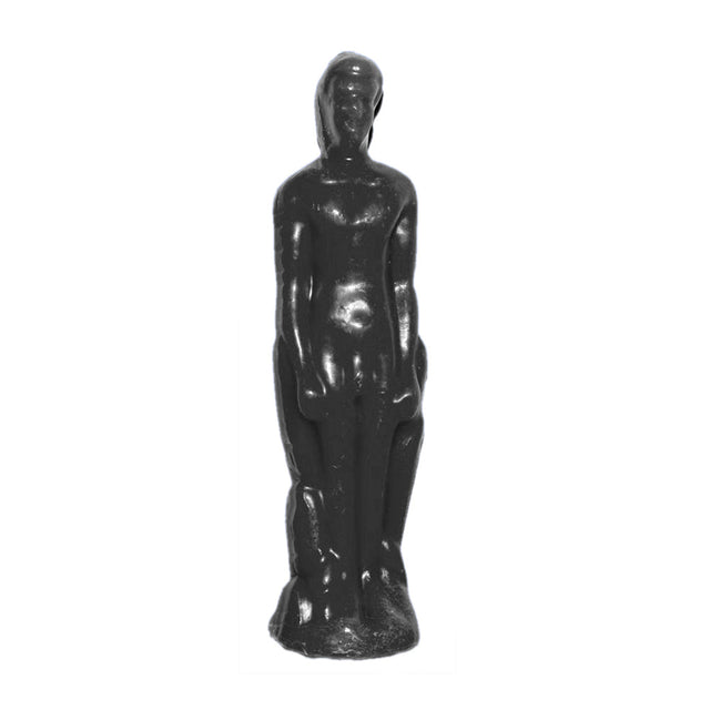 Male figure candle in black wax