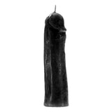Male genital figure candle in black wax