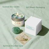 Manifestation Healing Crystal Candle crystal candle for energy cleansing, manifestation rituals, and mindful relaxation.