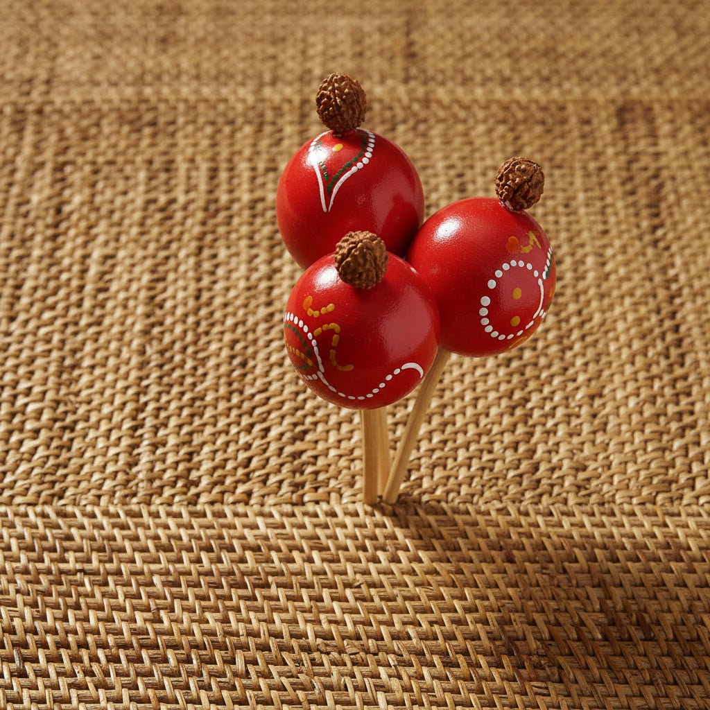 Maracas shaker, red