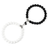 Matching cord Magnetic Heart Couple Bracelets for casual partner wear, promise gifts, and everyday relationship styling.