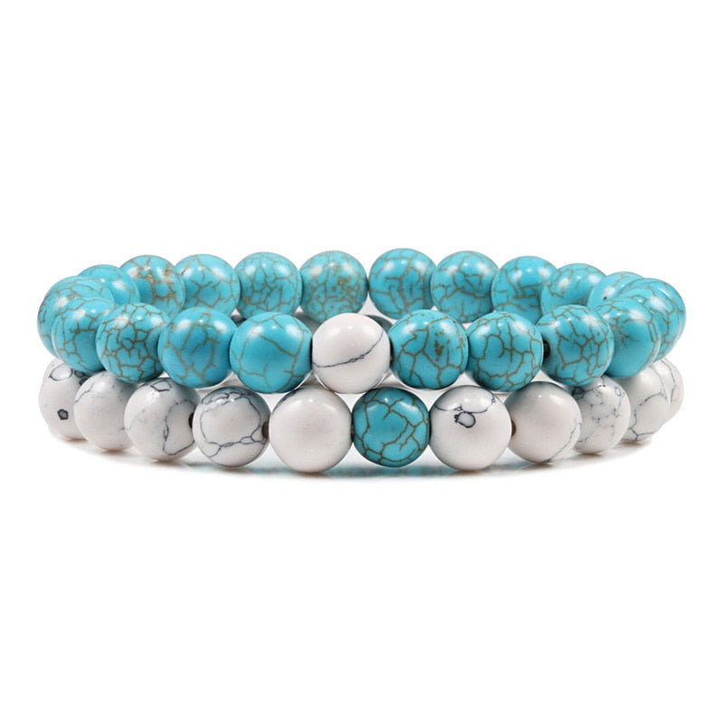 Couples Distance Beaded Bracelets matching partner bracelets for long-distance love, romantic gifting, and casual use.