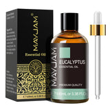 MAYJAM 100ml essential oil aromatherapy bottle with dropper for massage blends, diffuser use, and relaxation.