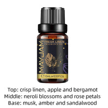 MAYJAM 10ml scented oil bottle in White Musk, Coconut, Vanilla & Sea Breeze for diffuser blends, wax melts, and DIY scent projects.