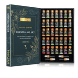 MAYJAM 35-Piece Pure Essential Oil Gift Set bottles for aromatherapy, diffuser blends, massage, and home fragrance use.