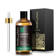 MAYJAM Camphor 100ml essential oil bottle with glass dropper for clearing, medicinal-style diffusion